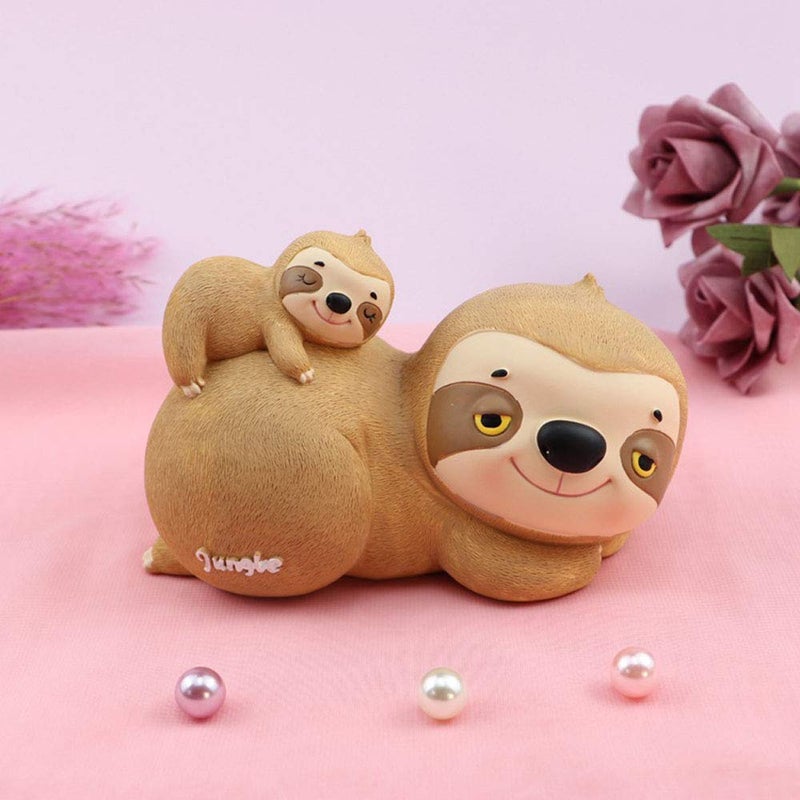 FUYU Cute Cartoon Animal Panda Sloth Piggy Bank Money Box Decoration - Image 2